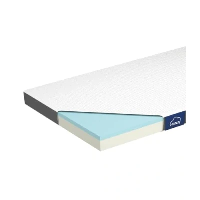 Immagine di Genius Eazzzy topper Classic 100 x 200 cm altezza 7 H2 H3 ortopedico per materasso e letto a molle in schiuma gel coprimaterasso persone allergiche + rivestimento