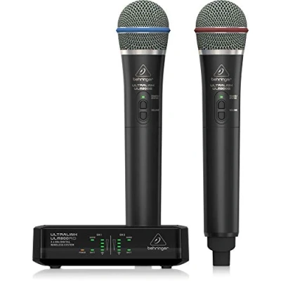 Immagine di Behringer ULTRALINK ULM302MIC Sistema wireless digitale ad alte prestazioni da 2,4 GHz con 2 microfoni palmari e ricevitore