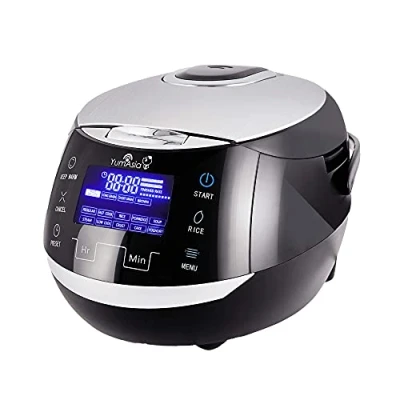 Immagine di Yum Asia Sakura cuociriso con ciotola in ceramica e Micom Fuzzy Logic (8 tazze, 1,5 litri) 6 funzioni di cottura del riso, Multicooker, display a LED Motouch 220 240V EU