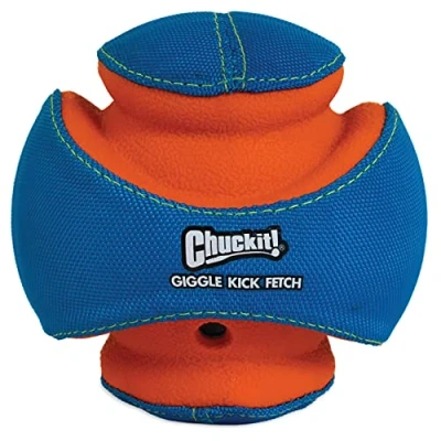 Immagine di Chuckit! Giggle Kick Fetch Small Palla da inseguimento per Cani Masticare Crea Suoni Stimolanti di Interesse Taglia Piccola Diametro 14 cm