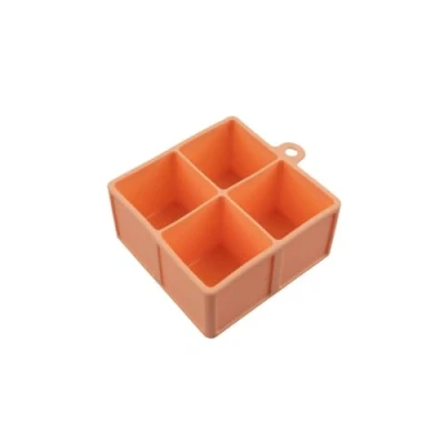 Immagine di Fackelmann 17046 stampo per ghiaccio XXL in silicone, forma ghiaccio, vassoio cubetti di 9,7 x 4,8 11 cm, colore pompelmo