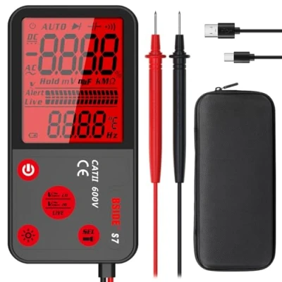 Immagine di BSIDE Multimetro Digitale Ricaricabile Automatico Tascabile Ultra Sottile Tester di Tensione