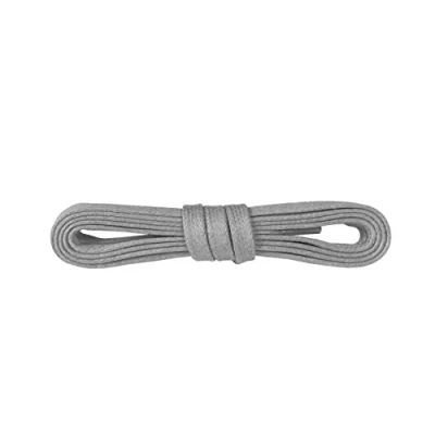 Immagine di Kaps Lacci Cerati Per Scarpe Piatte, 100% Cotone di Alta Qualitá, Colorati, 5 mm 0,19 pollici larghezza, Made in Europe (75 cm 29 pollice 4 paia occhielli / 83 Grigio chiaro)