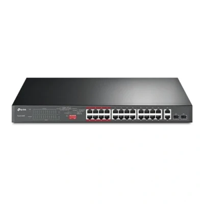 Immagine di TP Link 24 Port 10/100Mbps + 2 Gigabit Unmanaged PoE+ Switch