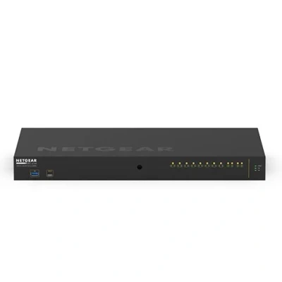 Immagine di NETGEAR M4250 10G2XF PoE++, Switch Gestionado, L2/L3, Gigabit (10/100/1000), Energía sobre Ethernet (Poe), Montaje en r, Aluminium, Nero