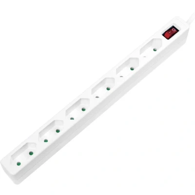Immagine di LogiLink LPS232 Multipresa con interruttore 6 scomparti Bianco Schuko 1 pz.