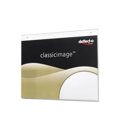 Immagine di Deflect o 48000 Soporte para cartel (A3, apaisado, perforado fijación en pared), transparente, 42.4 x 33.2 1.7 cm