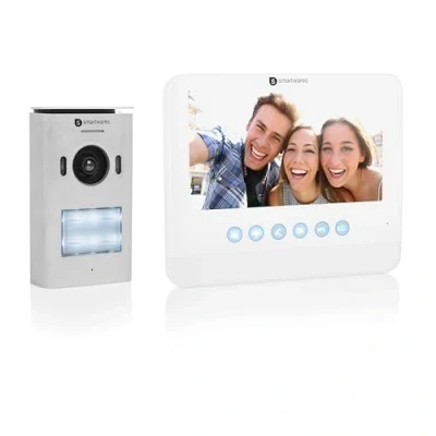 Immagine di Smartwares DIC 22212 Video citofono 2 fili Kit completo Casa Monofamiliare Argento, Bianco