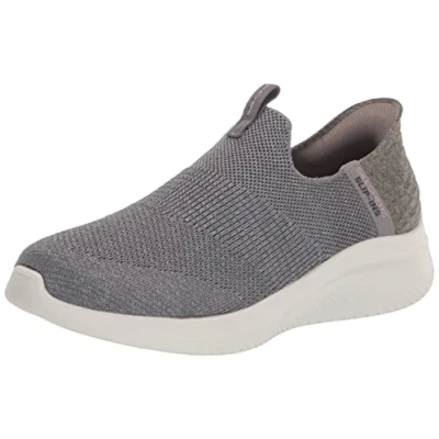Immagine di Skechers Ultra Flex 3.0 Smooth Step, Sneaker Donna, Grey Knit Jersey Trim, 36 EU Larga