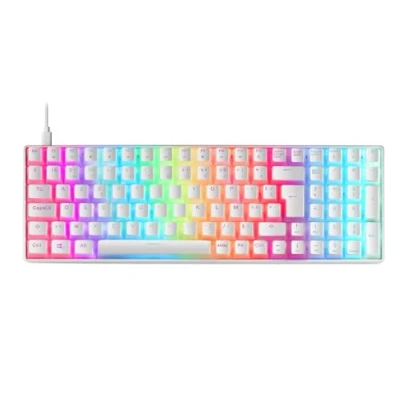 Immagine di Mars Gaming MKULTRA, Tastiera Meccanica RGB Bianco, Compatta 96%, Switch Outemu SQ Rosso, Lingua Francese