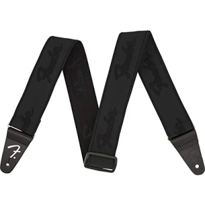 Immagine di Fender, Weighless Running Logo Tracolla per chitarra, 2, Nero