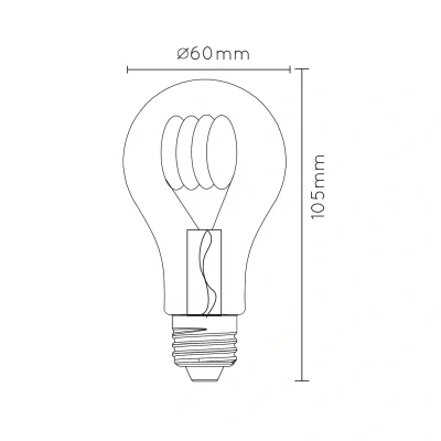 Immagine di Lucide Lampadina LED E27 A60 4W 2.200K ambra sensore giorno/notte