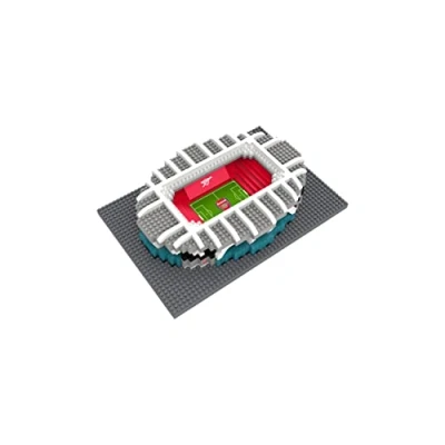 Immagine di FOCO Set da costruzione di mini stadio calcio BRXLZ con licenza ufficiale Arsenal FC Emirates 3D, modello Premier League, 1.526 pezzi, età 12+