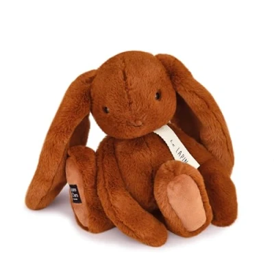 Immagine di HISTOIRE D&#039;OURS peluche Coniglio Capuccino Collezione The LAPIN 32 cm Molto morbido per le coccole Orecchie lunghe da accarezzare Idea regalo compleanno bambino e neonati