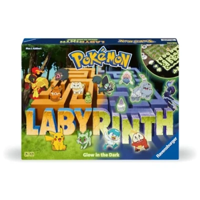 Immagine di Ravensburger Labirinto Pokémon, Glow in the Dark, Gioco da Tavolo per Tutta la Famiglia, 2 4 Giocatori, Idea Regalo Bambini 7+ Anni, Edizione Italiano