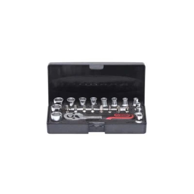 Immagine di KS TOOLS 911.0623 Set bussole Acciaio al cromo vanadio 1/4 con funzionalità cricco Quadrato