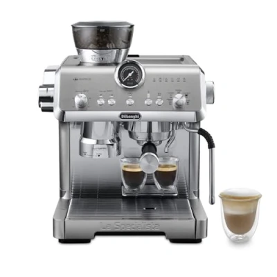 Immagine di De&#039;Longhi La Specialista Opera EC9555.M, Macchina Caffè Espresso con Macinacaffè Integrato, Funzione Cold Brew, Inclusa Lancia per Schiumatura del Latte, Include Accessori Welcome Set, 1550W, Metallo