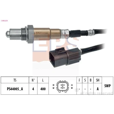 Immagine di EPS 1.998.254 Sonda lambda Made in Italy OE Equivalent riscaldato, planare, Filettatura prelubrificata KIA: RIO 3, HYUNDAI: i20 I Hatchback