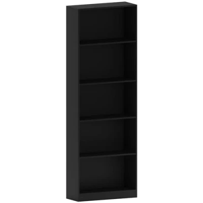 Immagine di Vida Designs Cambridge 5 Livelli Extra Large libreria, in Legno Nero Shelving Display cassettiera Ufficio Salotto