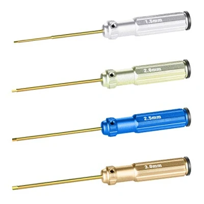 Immagine di Neewer Cacciavite Esagonale in Nitruro di Titanio 4pz 1 Set 1,5mm/2.0mm/2,5mm/3.0mm