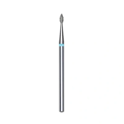 Immagine di STALEKS PRO Punta per fresa diamantata unghie, tipo &quot;goccia&quot;, durezza blu, diametro testa 1,4 mm/ parte operante 4 mm