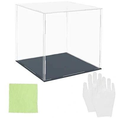 Immagine di Belle Vous Set Scatola Acrilico Trasparente Cubo da 20 x cm Cubi Portaoggetti Vetrina Espositiva per Collezionismo Antipolvere Giocattoli e Action Figure