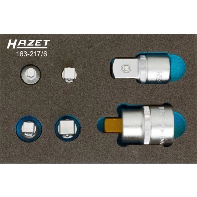 Immagine di HAZET 163 217/6 Serie di bussole maggiorazione / riduzione, Cricco 6,3 (1/4&quot;), 10 (3/8&quot;), 12,5 (1/2&quot;), 20 (3/4&quot;) 6 Safety Insert System