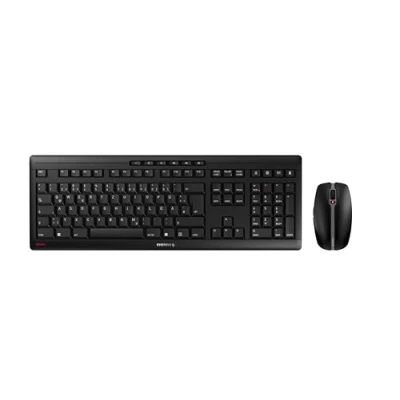 Immagine di CHERRY STREAM DESKTOP RECHARGE, Set di Tastiera e Mouse Senza Fili, Layout per la Germania (QWERTZ), Wireless 2,4 GHz, Battitura Silenziosa dei Tasti, Ricaricabile, Nero