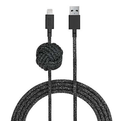Immagine di Native Union NIGHT Cavo da USB a Lightning di Ricarica Ultra Robusto 3 Metri con Nodo Zavorrato [Certificato MFi] compatible iPhone/iPad (Cosmos)