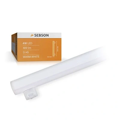 Immagine di SEBSON Lampadina LED S14S 4W (Equivalente a 35W) 400lm Bianca Calda 3000K Non Dimmerabile Angolo di Diffusione 150 Lineare 30cm 230V Set da 4