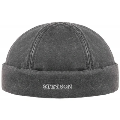 Immagine di Stetson Old Cotton Inverno Berretto da Portuale Uomo Maschile Idrorepellente Foderato (Pile) Pescatore Autunno/Inverno Nero M (56 57 cm)