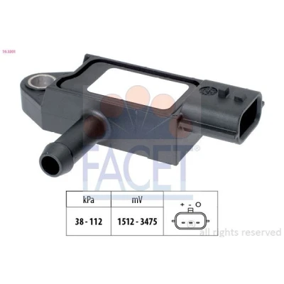 Immagine di Sensore, Pressione gas scarico FACET 10.3301