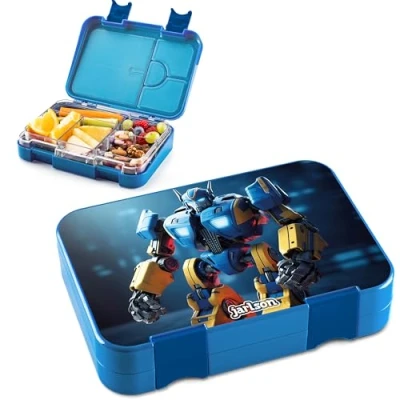 Immagine di Jarlson® Lunch Box Bambini Bento con 6 Scomparti Porta Pranzo Senza BPA per la Scuola e l&#039;asilo 850ml