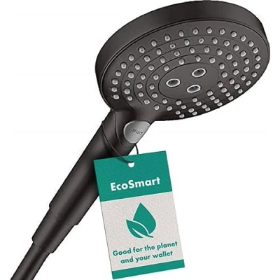 Immagine di hansgrohe 26531670 Doccetta, Nero Opaco, 3 getti a risparmio idrico