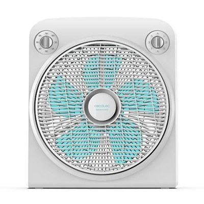 Immagine di Cecotec Ventilatore da Pavimento con Timer EnergySilence 6000 PowerBox. 50 W, 5 Pale di 30 cm diametro, 3 Velocità, Motore in Rame, Griglia Rotante, Bianco