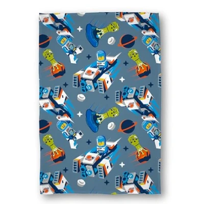Immagine di Character World Coperta ufficiale LEGO® City in pile, super morbida e calda, design con spazio urbano, perfetta per camera da letto, campeggio pigiama party, 100 x 150 cm