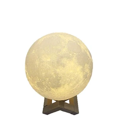 Immagine di Luna Lampada Cambiamento Colorato USB Ricaricabile Luce Touch Interruttore Led Night Light Camera Da Letto Decorazione Regalo di Compleanno Stampa 3D 15 cm 16 Colori Remote