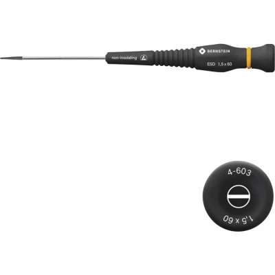Immagine di Bernstein Tools for Electronics Elettronica e meccanica di precisione Cacciavite a taglio Larghezza della lama: 1.5 mm Lunghezza 60