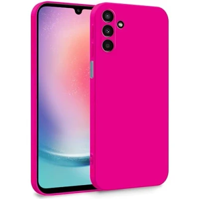 Immagine di MyGadget Cover per Samsung Galaxy A25 5G Custodia in Silicone Morbido a Doppio Strato Case con Protezione Fotocamera &amp; Fodera Interna Antigraffio Magenta Rosso
