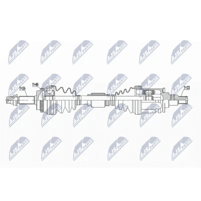 Immagine di NTY NPW TY 131 Albero motore / Semiasse Assale anteriore Sx TOYOTA: RAV4 II SUV