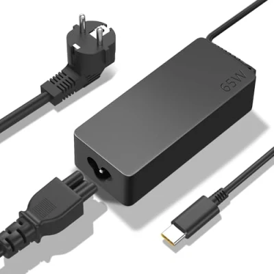 Immagine di PAEBAI+ 65W 45W USB C Alimentatore per Lenovo Chromebook Yoga Thinkpad T480 T490, Dell Latitude 5420, HP EliteBook X360 ASUS ZenBook Tipo 20V 3,25A Charger PC Portatile Adattatore