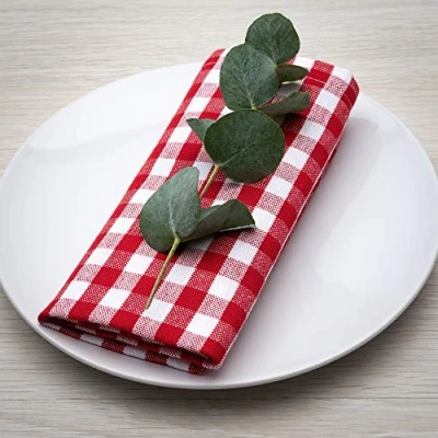 Immagine di Filu Tovaglioli, 100% cotone, rosso/bianco (a quadretti)., 100 % Baumwolle / 4er Pack