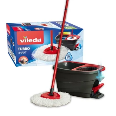 Immagine di Vileda Lavapavimenti Turbo Smart, Microfibra In Poliestere Con Sistema A Pedale, ‎Standard