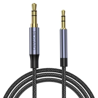 Immagine di MOSWAG Cavo audio da 3,5 mm a 2,5 maschio compatibile con le cuffie Bose 700 QuietComfort QC45 QC35II QC35 QC25 cancellazione del rumore, JBL E45BT E55BT E65BTNC Bluetooth Earphone