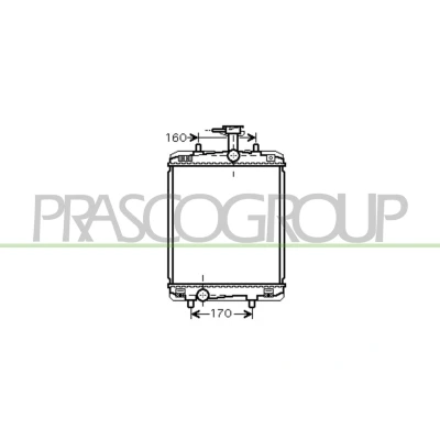 Immagine di PRASCO CI201R003 Radiatore motore Alluminio 374 341 23 Alette di raffreddamento montate meccanicamente CITROËN: C1 I, PEUGEOT: 107 Hatchback