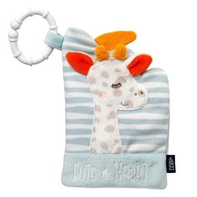 Immagine di Fehn Libro della buona Notte Buggy Bambini in Tessuto Giocattolo per con Squeaker, Carta Frusciante, Specchio ed Elementi Neonati e da 0+ Mesi