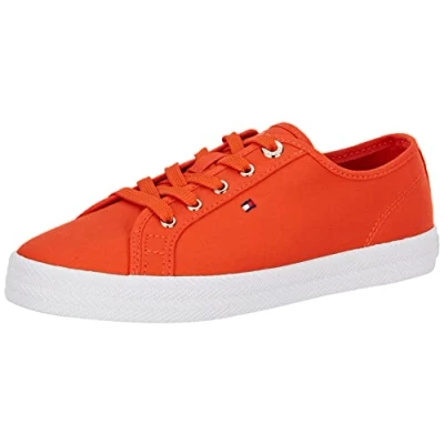 Immagine di Tommy Hilfiger Sneakers Vulcanizzate Donna Essential Vulcanized Scarpe, Arancione (Deep Orange), 42 EU