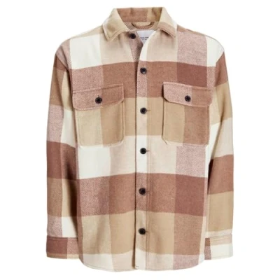 Immagine di JACK &amp; JONES Jjebradley Ollie Overshirt LS Noos Camicia a Maniche Lunghe, Falcon/Checks: Quadri, M Uomo