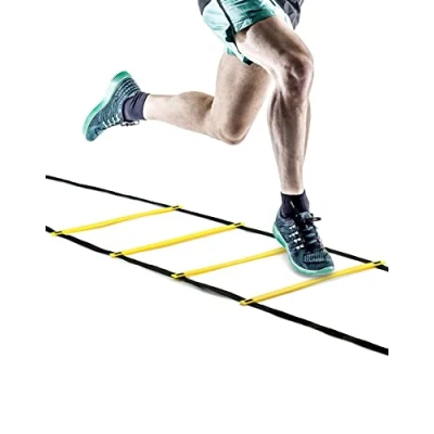 Immagine di QWORK® Scaletta Agilità con Custodia 6 Metri 12 Pioli per Allenamento di Calcio/Hockey/Basket