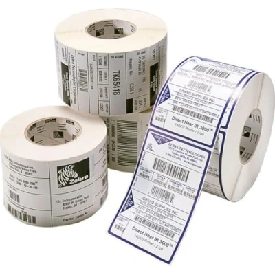 Immagine di Zebra Z Select 2000T Perforiertes, Nicht lösbares Acrylklebeetikett mit Matter Oberfläche Weiß 102 x mm 8400 Etikett(en) (12 Rolle(n) 700)
